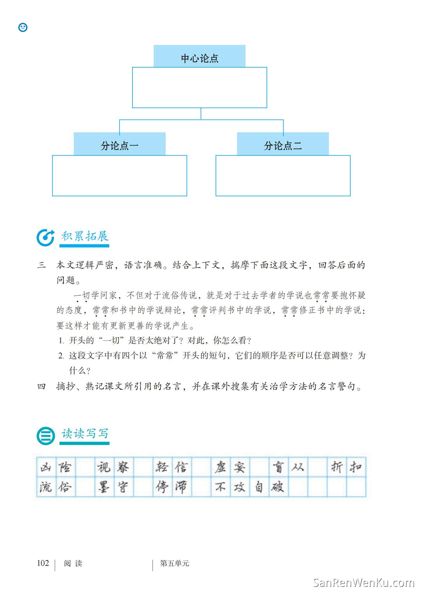 怀疑与学问 - 人教版语文9上_104